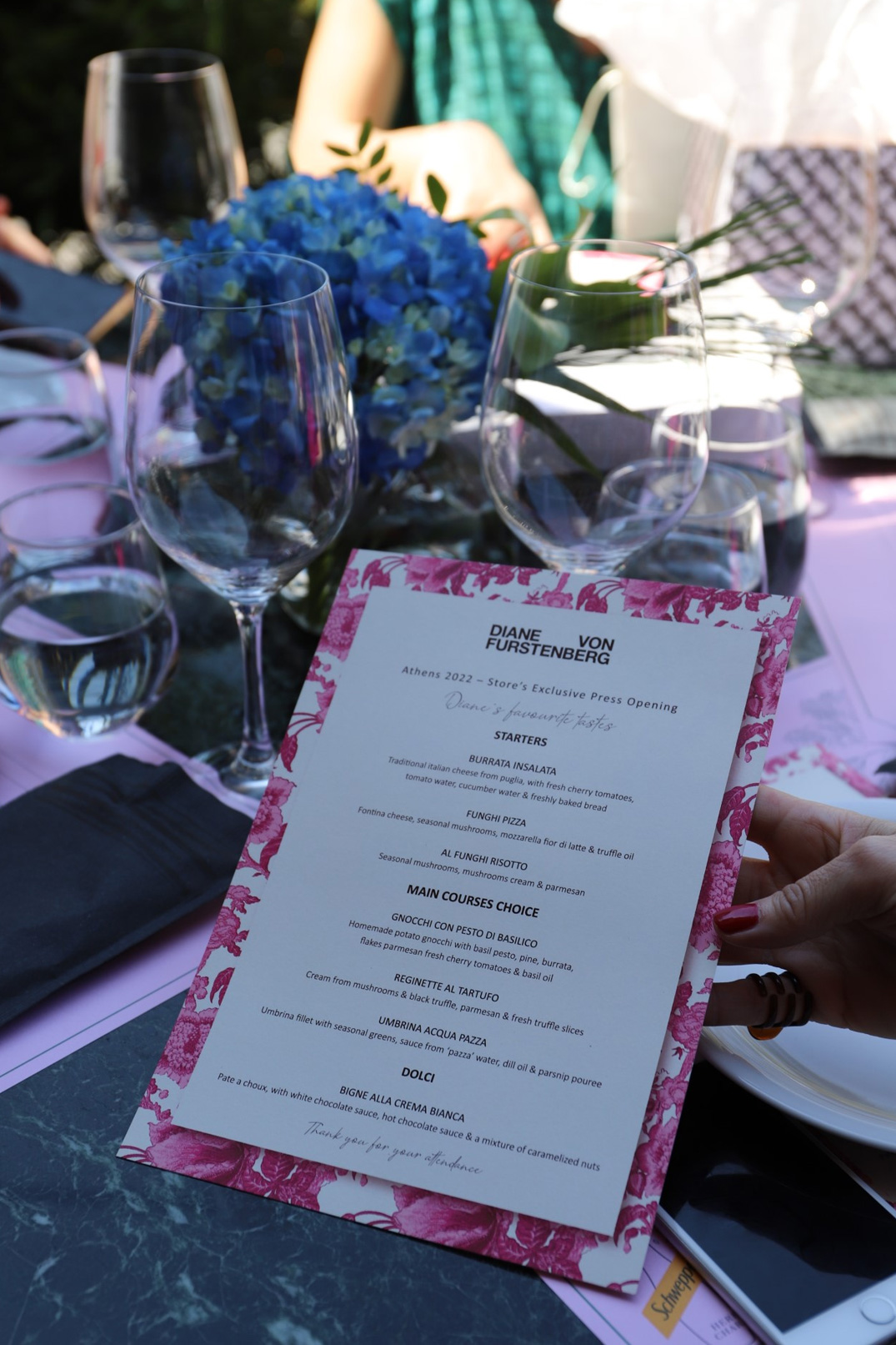 DIANE VON FURSTENBERG PRIVATE LUNCH
